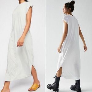 Free People Beach All Day Long Midi Dress white